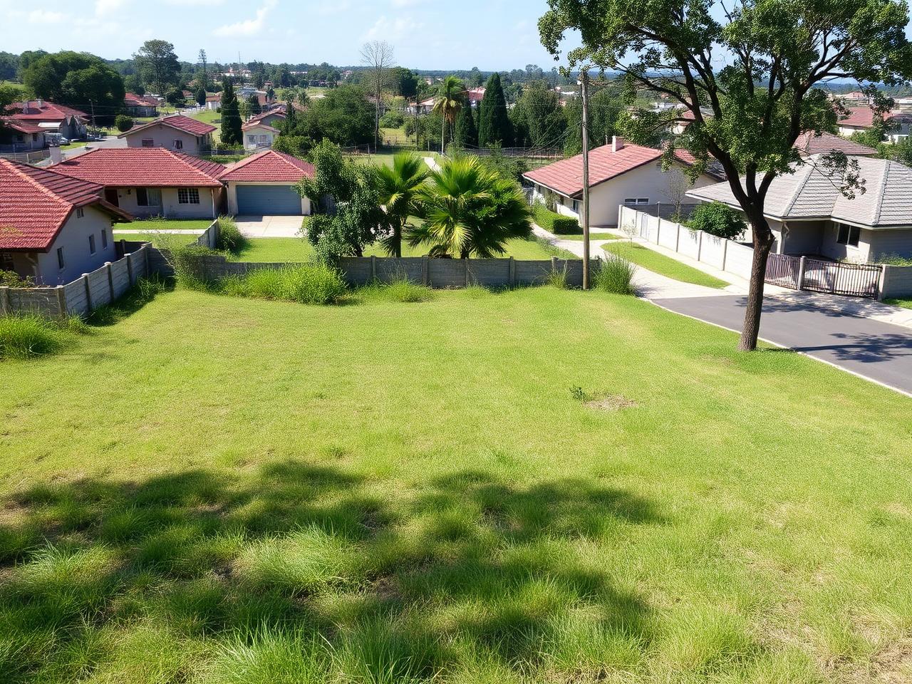 Terreno plano pronto para construir