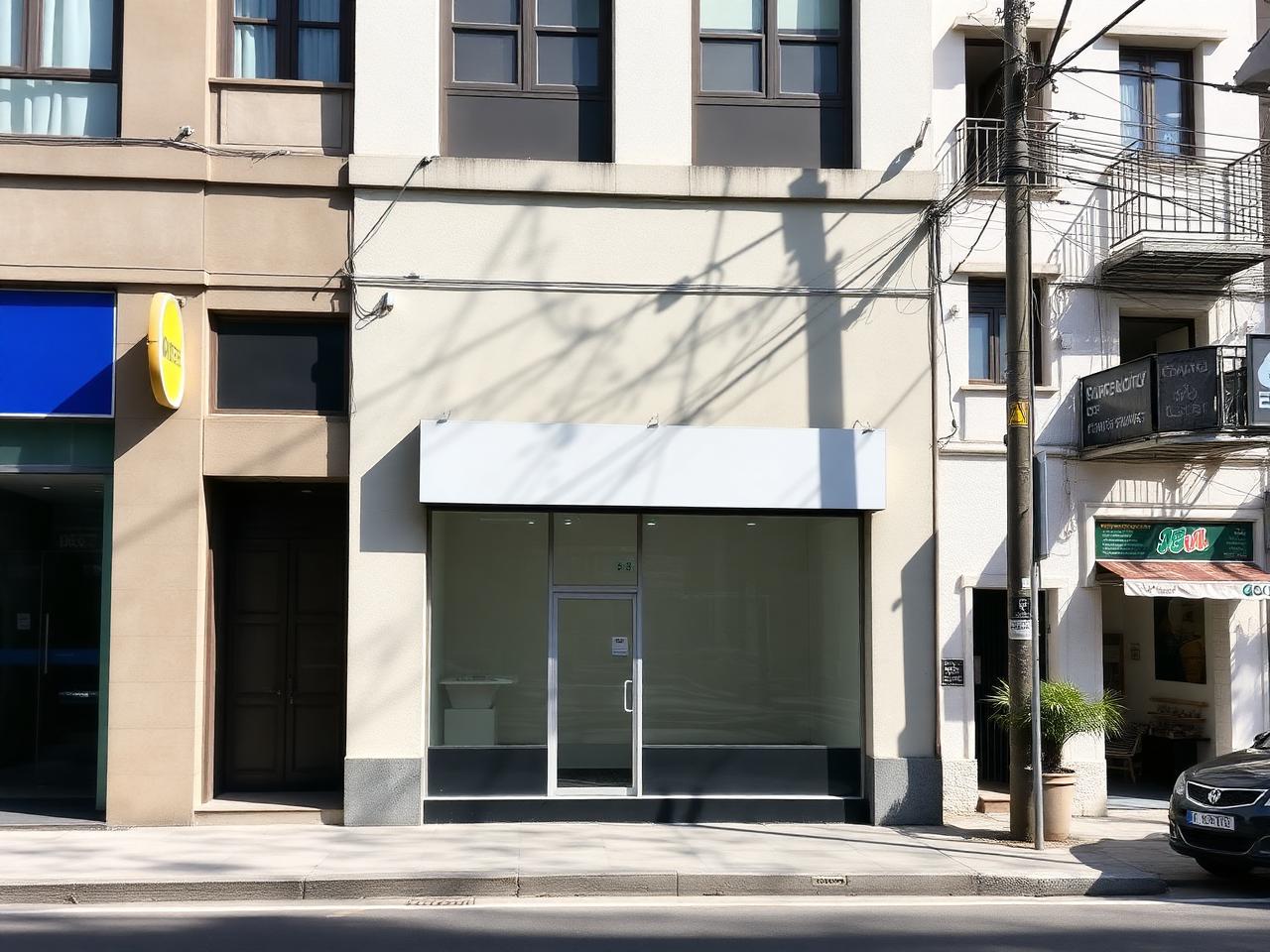 Salão comercial em avenida movimentada